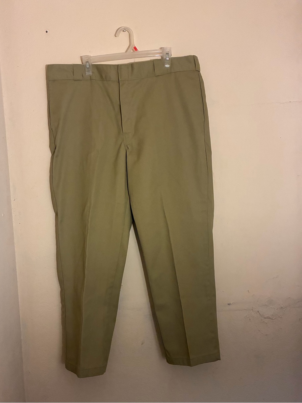 Dickies Men's Olive Khaki Straight-Leg Chinos